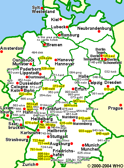 Map of Germany burgen-schloesser-430-7, © 2000-2002 WHO
